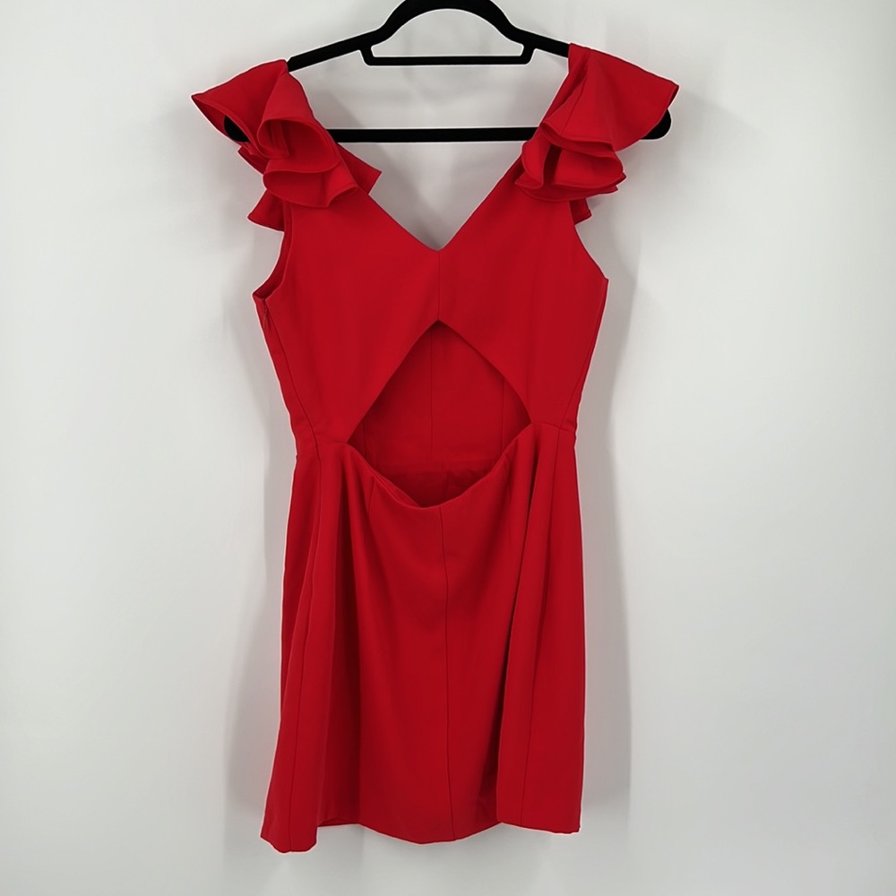 Red Formal Mini Dress - Picture 8 of 9